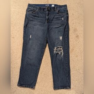 Distressed Blue Jeans